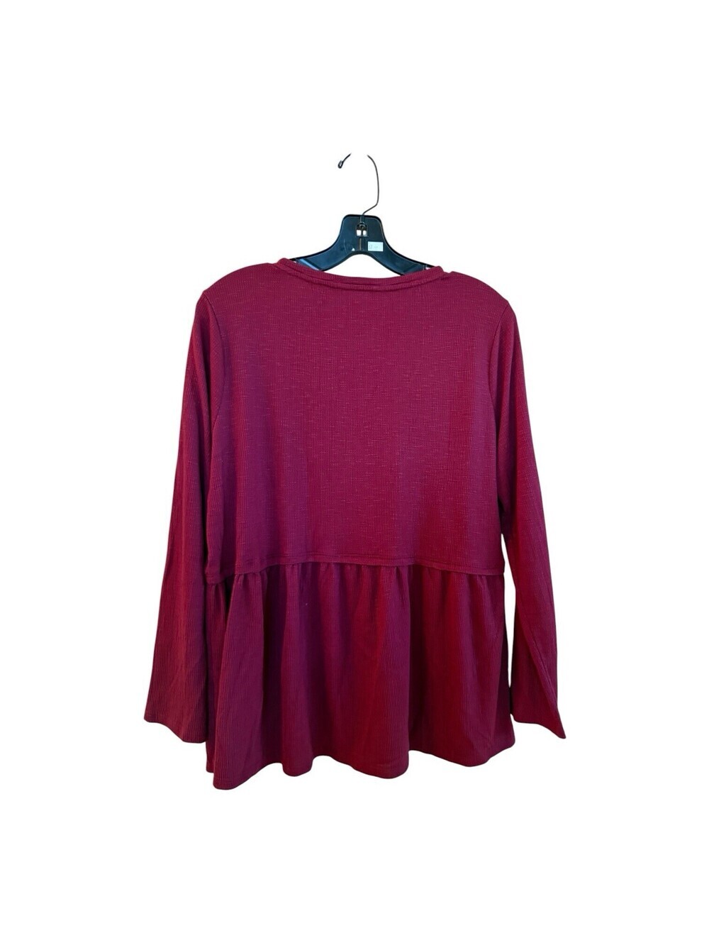 Matilda Jane "Alisa" knit top in a maroon with peasant, bottom Sz.XL - Picture 3 of 5